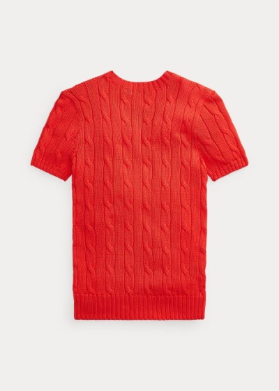 Sueter Polo Ralph Lauren Mujer Rojos - Cable Short-Sleeve - XMSHR1408